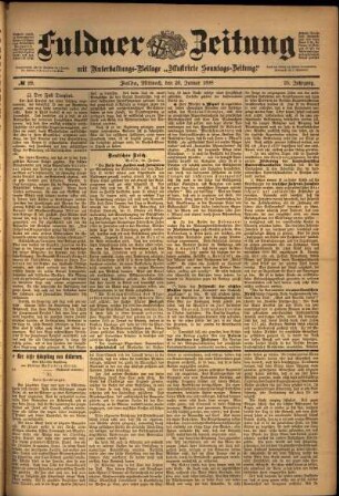 Ausgabe vom Mittwoch, den 26. Januar 1898.