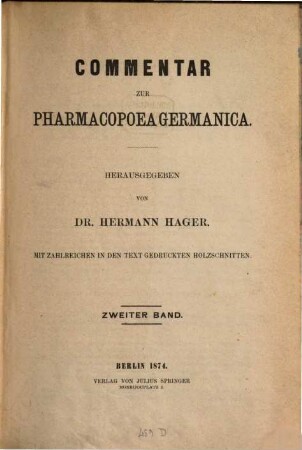 Commentar zur Pharmacopoea Germanica, 2