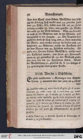XVIII. Von der I. Schildkröte