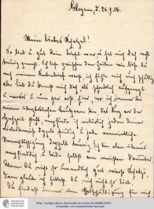 Brief vom 26.09.1906