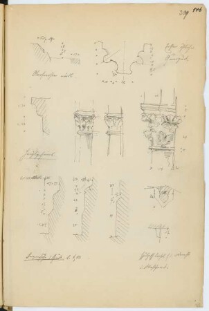 Dominikanerkirche, Koblenz: Details (aus: Skizzen- und Fotoalbum 7)