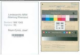 Entnazifizierung Josef Bayer-Eynck , geb. 15.08.1907 (Landwirt)