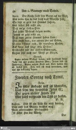 Zweyter Sontag nach Trinit.