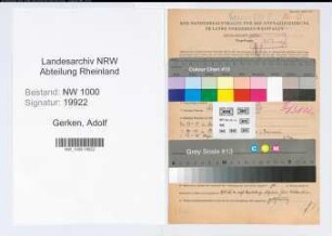 Entnazifizierung Adolf Gerken, geb. 17.07.1909 (Bahnangest.)