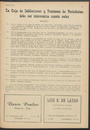 La caja de jubilaciones y pensiones de periodistas debe ser intervenida cuanto antes