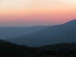 Riesengebirge am Morgen, beim Kurort Karpacz