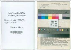 Entnazifizierung Klaus Kuehne , geb. 06.10.1901 (Landgerichtsdirektor)