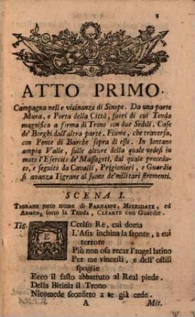 Tigrane : Dramma per musica