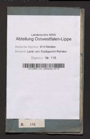 Ablösung des Zehnten zu Westrup