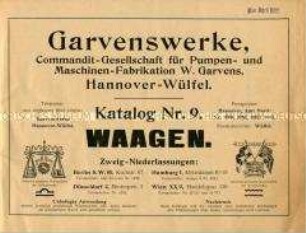 Katalog Nr. 9. / Waagen