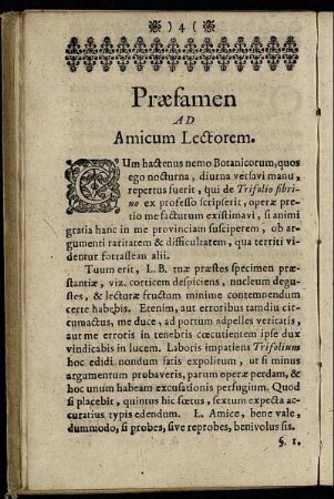 Præfamen Ad Amicum Lectorem.