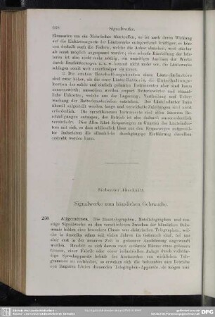 Siebenter Abschnitt. Signalwerke zum häuslichen Gebrauche