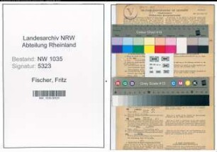 Entnazifizierung Fritz Fischer , geb. 27.10.1903 (Steiger)