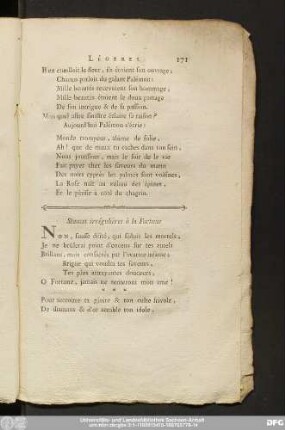 Stances irrégulières à la Fortune
