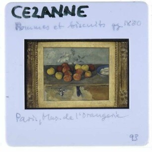 Cézanne, Stillleben mit Äpfeln und Gebäck