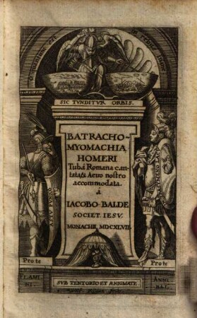 Batrachomyomachia Homeri Tubâ Romana cantata & Aeuo nostro accommodata