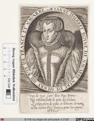 Bildnis Jeanne d'Albret, Königin von Navarra (reg. 1555-72)