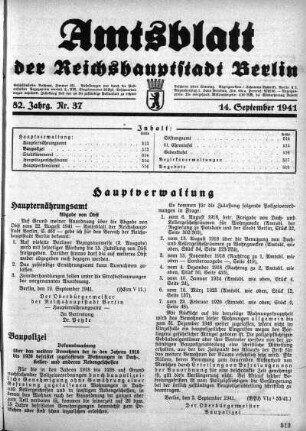 1941,37: Nr. 37, 14. September 1941