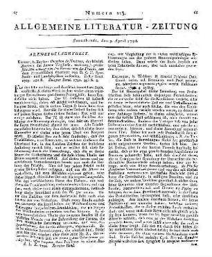 Delius, H. F. v.: Adversaria Argumenti Physico Medici. Fasc. 6. Erlangen: Walther 1790