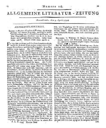 Delius, H. F. v.: Adversaria Argumenti Physico Medici. Fasc. 6. Erlangen: Walther 1790