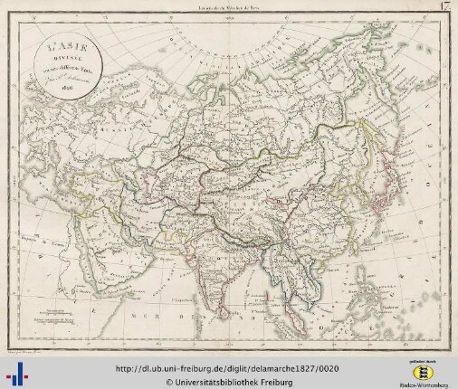 L'Asie divisée en ses différens états. 1826.