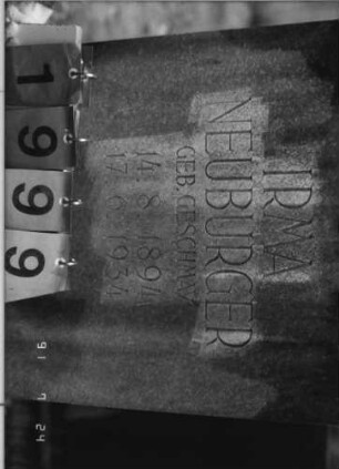 Grabstein 1999 [Hahn S. 156 Grab-Nr. 2918]: Grabstein 1999 (Detailaufnahme) [Hahn S. 156 Grab-Nr. 2918]