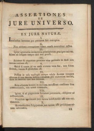 Assertiones Ex Iure Universo.