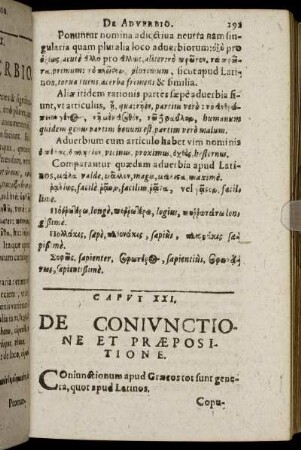 Caput XXI. De Coniunctione Et Præpositione.