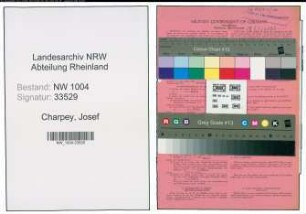 Entnazifizierung Josef Charpey , geb. 20.09.1896 (Kaufmann)