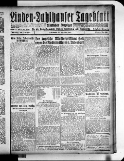 Linden-Dahlhauser Tageblatt : Bochumer Tageblatt : amtlicher Anzeiger für die Groß-Gemeinde Linden-Dahlhausen und Umgegend