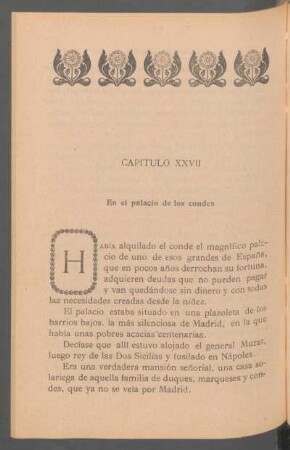 Capítulo XXVII - En el palacio de los condes