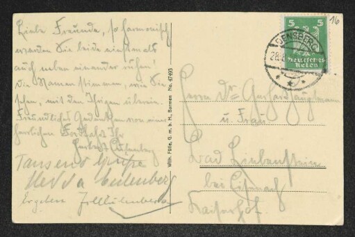 Brief von Herbert Eulenberg, Hedda Eulenberg und Till Eulenberg an Gerhart Hauptmann und Margarete Hauptmann