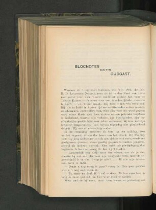 Blocnotes van een Oudgast