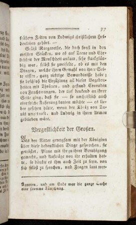 Vergeßlichkeit der Großen