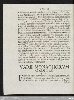 Varii Monachorum Ordines