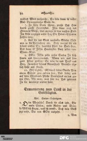 Ermunterung zum Ernst in der Gottseligkeit.