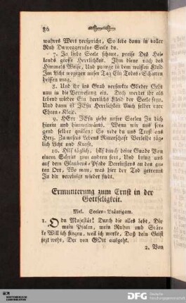 Ermunterung zum Ernst in der Gottseligkeit.