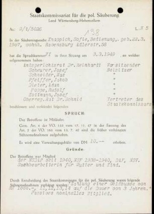 Knappich, Sofie