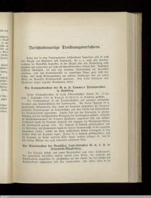 Verschiedenartige Trocknungsverfahren