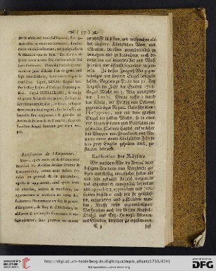 Ratification de l’Empereur