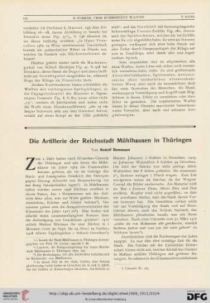5: Die Artillerie der Reichsstadt Mühlhausen in Thüringen