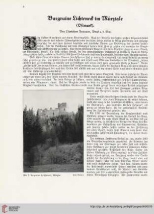 40: Burgruine Lichteneck im Mürztale (Ostmark)