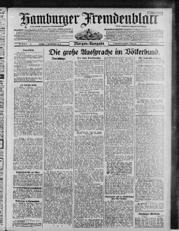 Hamburger Fremdenblatt, Morgenausgabe