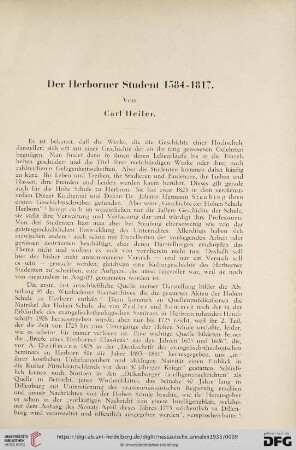 55: Der Herborner Student 1584-1817