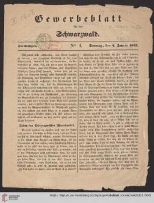 Nro. 1 (4. Januar)