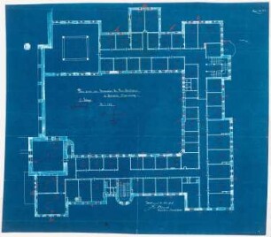 Benediktinerabtei St. Mauritius, Clerf (Clervaux): Grundriss des zweiten Obergeschosses 1:100