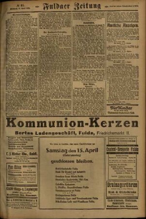 Zweite Ausgabe vom Mittwoch, den 12. April 1922.