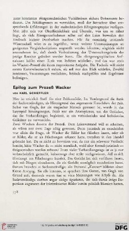 Epilog zum Prozeß Wacker