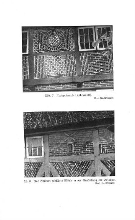 Abb. 8. Aus Steinen gebildete Mühle in der Ausfüllung der Gefachen.