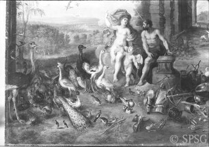 Bruegel, Jan  / Balen, Hendrik: Luft und Feuer - Venus mit Amor und Vulkan, Detail, GK I 7768.